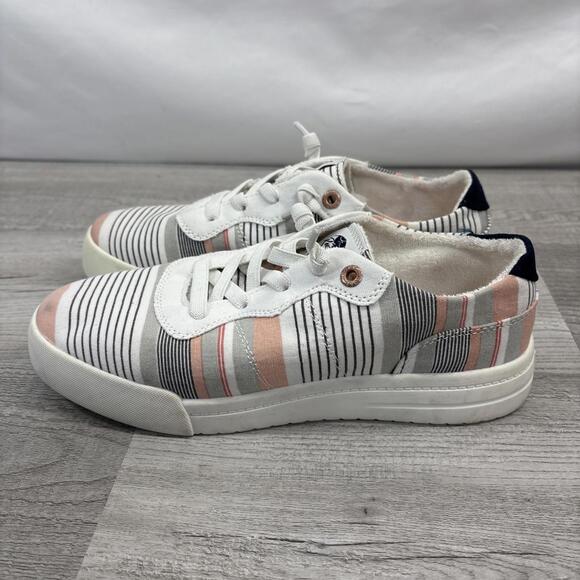 Roxy  Surf  Cannon  Women’s Nautical Stripe Sneakers, Sz 8 - Picture 3 of 15